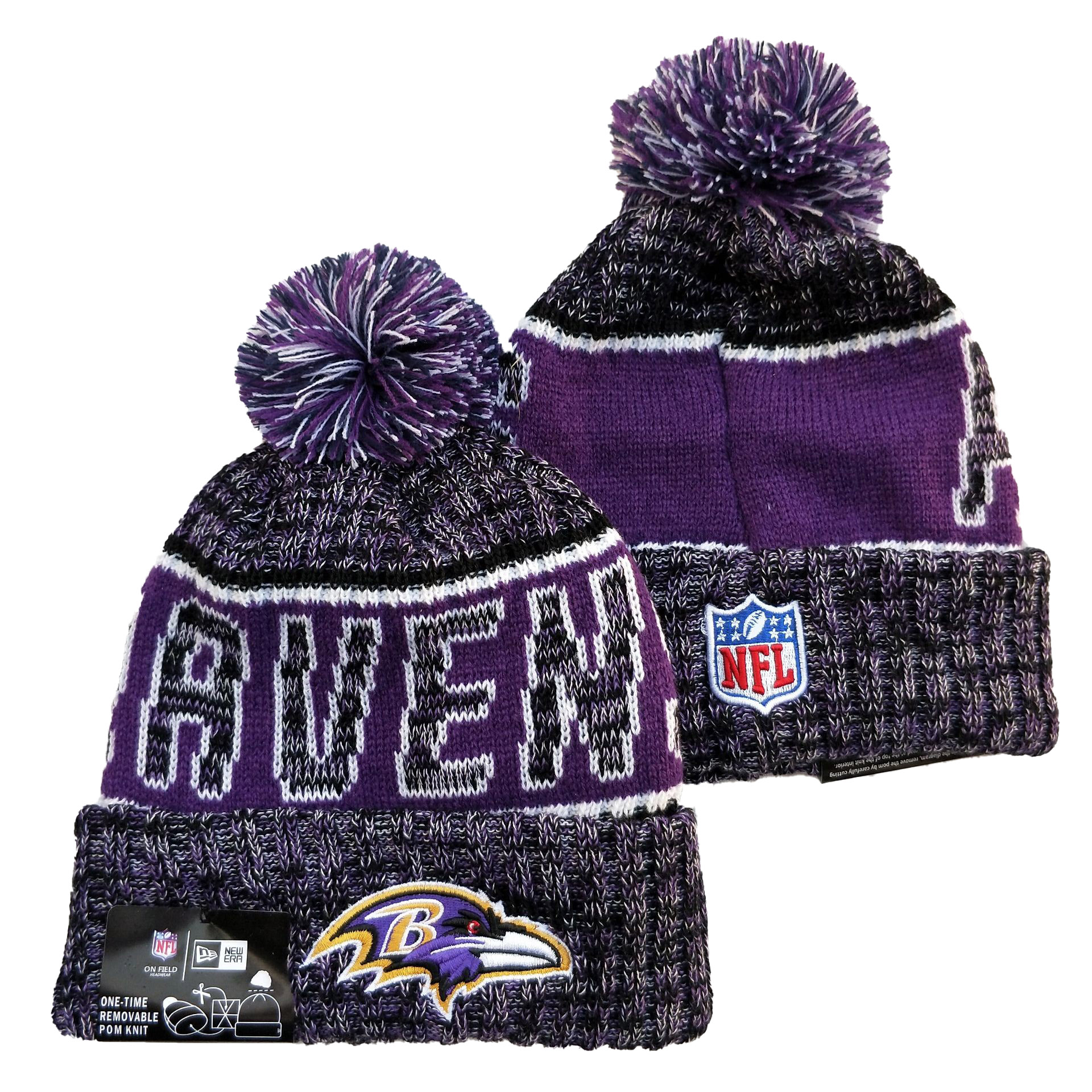 Baltimore Ravens Knit Hats 045